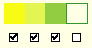 colored boxes and checkboxes on an Access Report