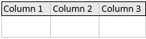 small TABLE in Word with a specified number of rows and columns, heading row is shaded and columns are best-fit