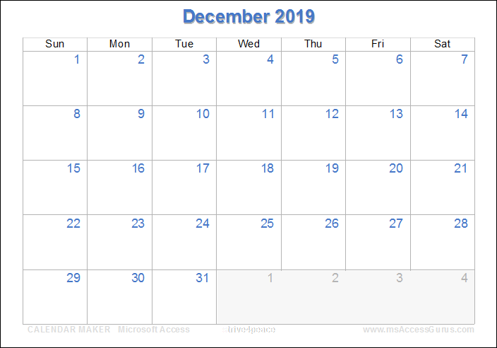 Calendar by the CalendarMaker
