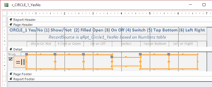 design view shows labels that define circle boundaries